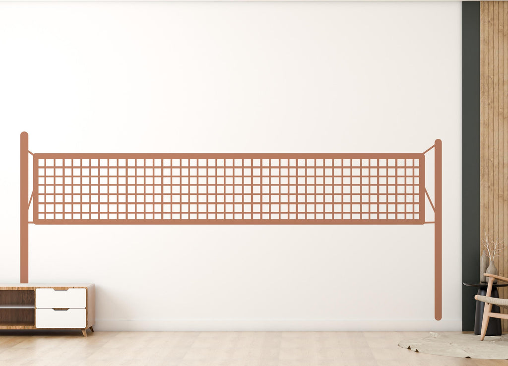 Custom Volleyball Net Wall Decal | Sporty Home Decor | Volleyball Room Decor | Vinyl Wall Art for Sports Lovers Unique Volleyball Gift 813RS