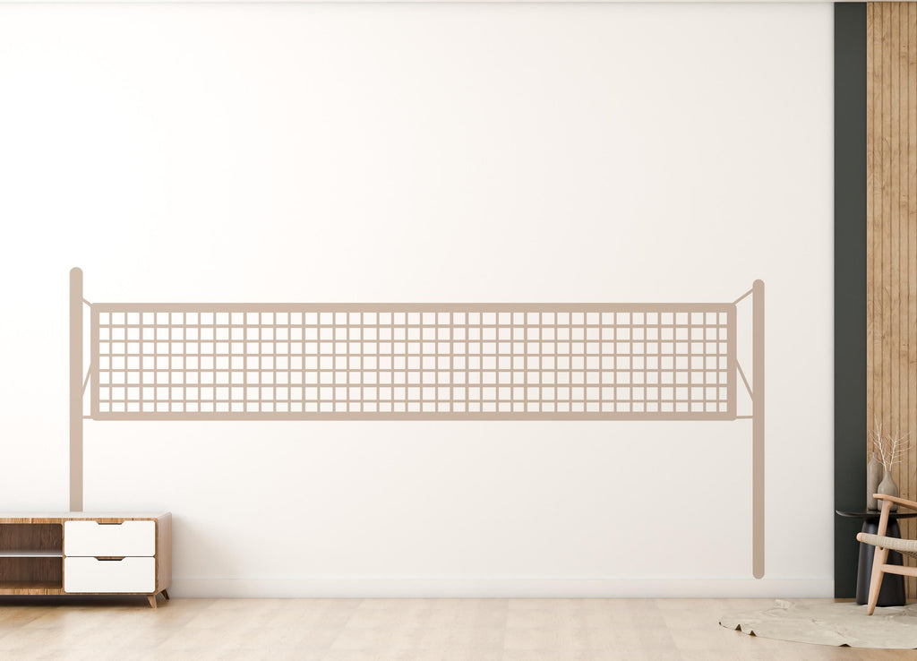 Custom Volleyball Net Wall Decal | Sporty Home Decor | Volleyball Room Decor | Vinyl Wall Art for Sports Lovers Unique Volleyball Gift 813RS
