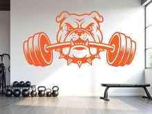 Load image into Gallery viewer, Bull Dog Gym Wall Decal Custom fitness Decor Workout Art Vinyl Dog Lover Strong Gym Wall Stickers Bedroom Workout Motivation Crossfit 815RS