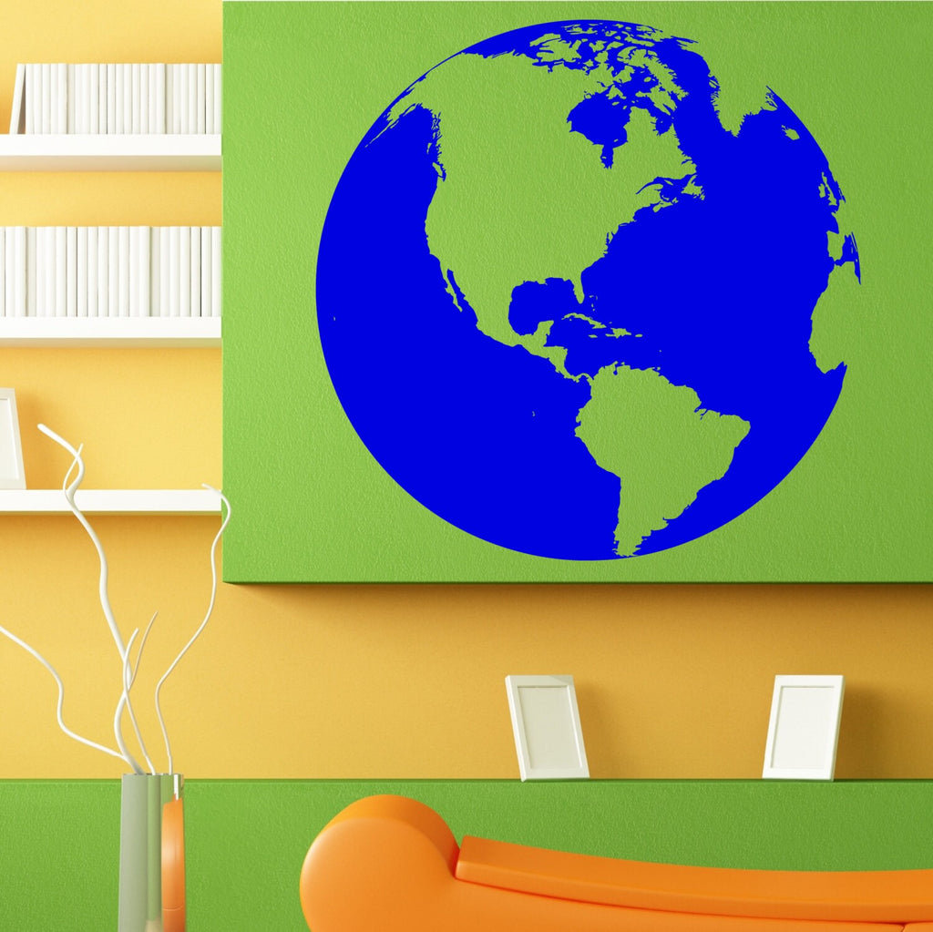Earth Globe Planet Map Nature Design Wall Sticker Vinyl Mural Decal Home House Apartment Art Decor FREE SHIPPING L126