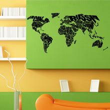 Load image into Gallery viewer, World Map Design Typography Design Wall Sticker Vinyl Decal Home Art Decor Housewares FREE SHIPPING L132