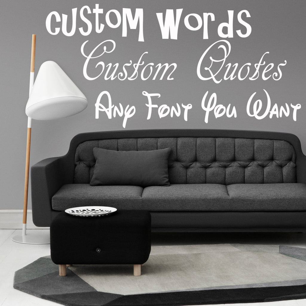 Custom Personalized Words Names Quotes Any Font For You Design Wall Sticker Vinyl Mural Decal Home House Art Decor FREE SHIPPING L133
