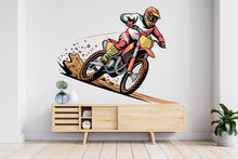 Load image into Gallery viewer, Motocross Wall Decor, Motocross Wall Decals, Ride Wall Art, Stickers Bedroom Motocross Wall Vinyl Nursery Wall Decals Art 798RS