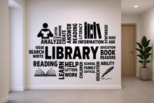 Load image into Gallery viewer, Library vinyl wall art decals, School wall decor, library wall decal, education decals, reading room, nurseries, kids gifts decal 823RS