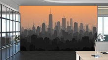 Load image into Gallery viewer, City Skyline Minimalist Wallpaper – Modern Watercolor Mural for Office or Loft Decor, Neutral Urban Landscape wall art 829RS