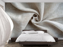 Load image into Gallery viewer, 3D Textured Fabric Twist Wallpaper – Modern Neutral Beige Wall Mural for Bedroom, Living Room or Office – Minimalist Contemporary