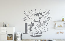 Load image into Gallery viewer, Dachshund with Guitar Dog wall decal Dog decor Dog Music Dog wall art Decal Dog Lover Animals Dog Wall Bathroom Stickers Vinyl 122DE