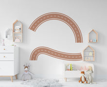 Load image into Gallery viewer, Road wind Wall Decal Highway Vinyl Sticker Track Route Wall Decor Kids Playroom Boys Room Wall Art Automotive Bedroom Mural Sticker 837RS