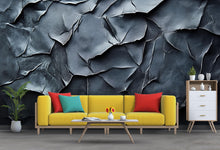 Load image into Gallery viewer, Modern 3D Textured Wall Mural | Abstract Cracked Stone Design for Living Room, Office or Studio Decor Vn729