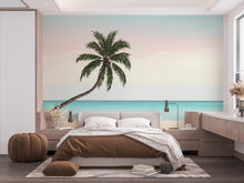 Load image into Gallery viewer, Palm Beach Wallpaper Watercolor Sea Palm Beach Mural with Ocean Beach Wall Art for Nursery Bedroom or Living Room 842RS