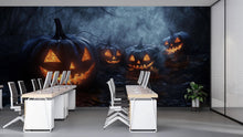 Load image into Gallery viewer, Creepy Jack-o’-Lantern Path Wall Mural – Spooky Halloween Pumpkin Wallpaper for Office or Home Vn792