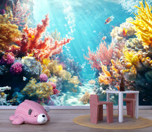 Load image into Gallery viewer, Coral Reef Wall Mural – Tropical Ocean Underwater Scene Wallpaper Vn823
