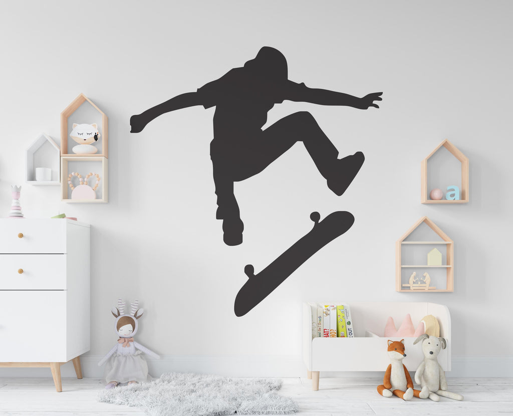 Wall Decal Skateboarder Skate Wall Art Stickers Skateboard Decals Skateboard Wall Stickers Kids Room Removable Home Decor Skate style 847RS