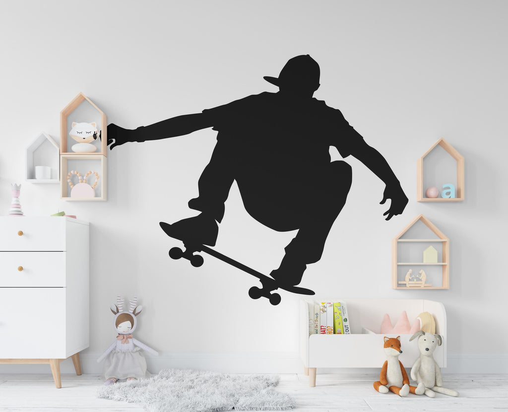 Wall Decal Skateboarder Skate Wall Art Stickers Skateboard Decals Skateboard Wall Stickers Kids Room Removable Home Decor Skate style 848RS