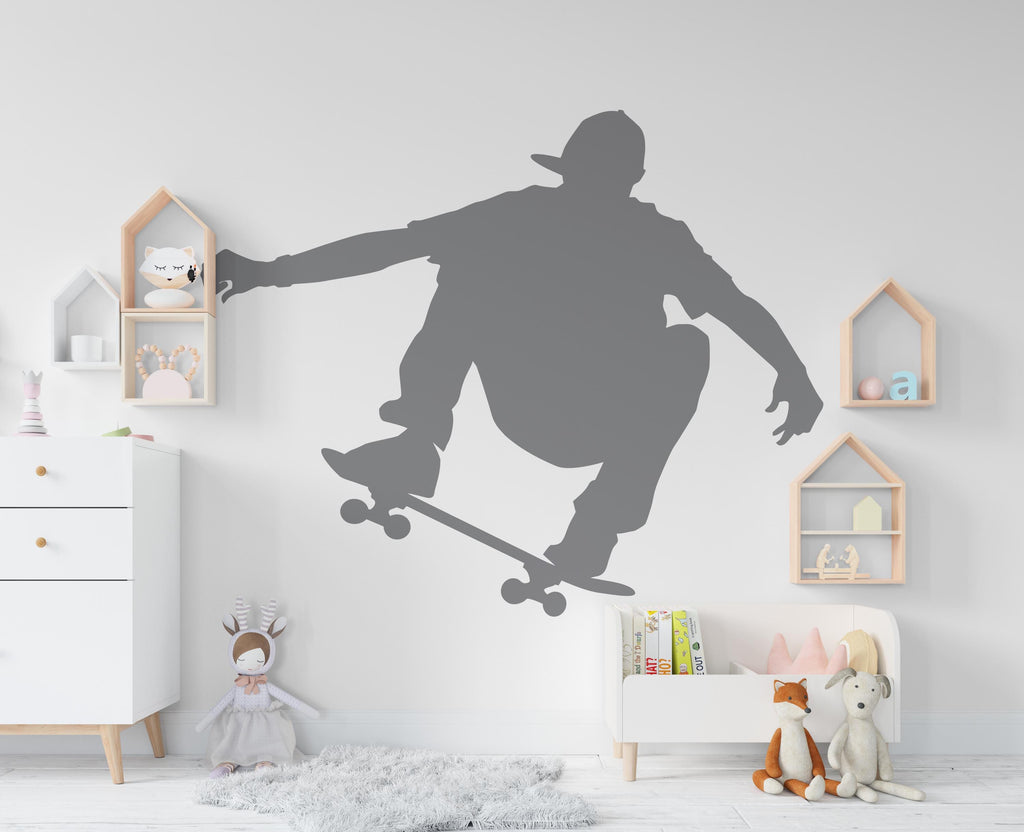 Wall Decal Skateboarder Skate Wall Art Stickers Skateboard Decals Skateboard Wall Stickers Kids Room Removable Home Decor Skate style 848RS