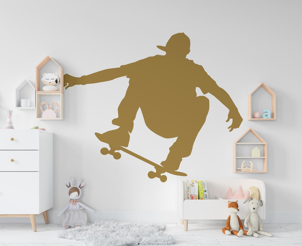 Wall Decal Skateboarder Skate Wall Art Stickers Skateboard Decals Skateboard Wall Stickers Kids Room Removable Home Decor Skate style 848RS