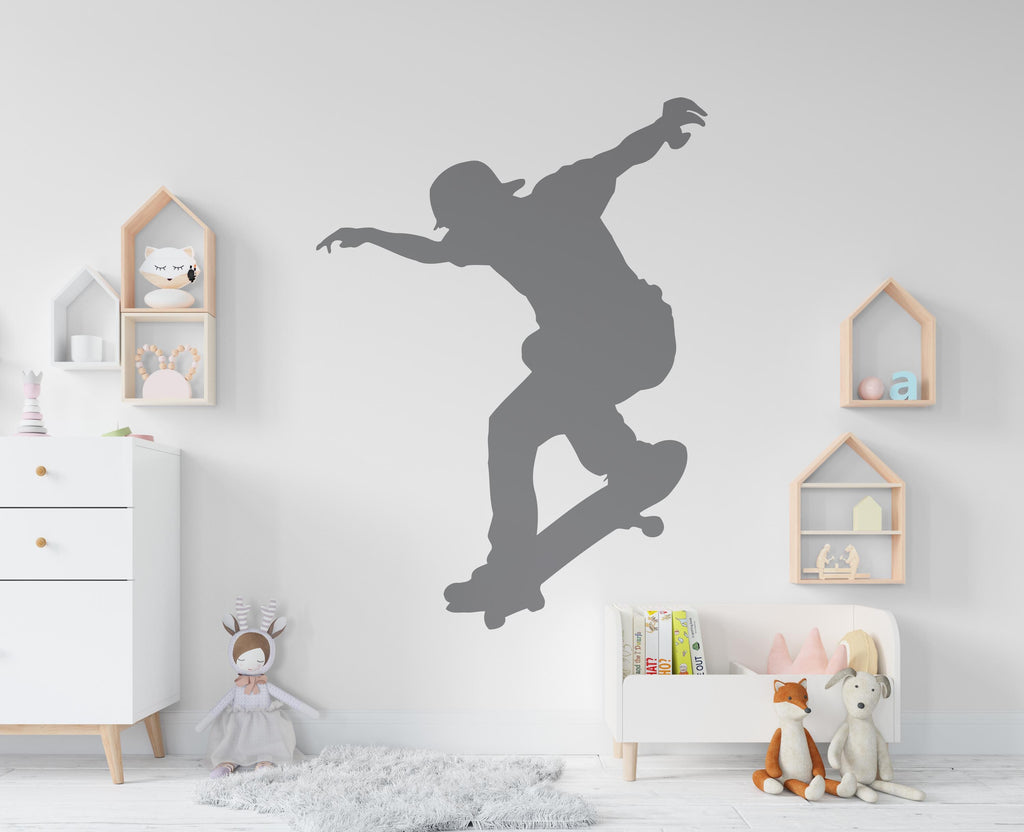 Wall Decal Skateboarder Skate Wall Art Stickers Skateboard Decals Skateboard Wall Stickers Kids Room Removable Home Decor Skate style 849RS