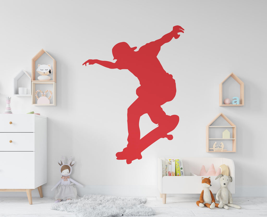 Wall Decal Skateboarder Skate Wall Art Stickers Skateboard Decals Skateboard Wall Stickers Kids Room Removable Home Decor Skate style 849RS