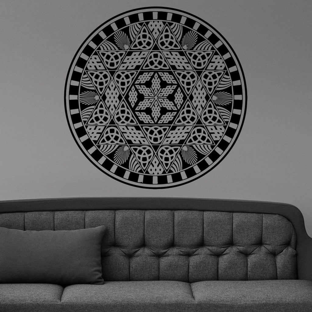 Yantra Mystical Diagram Amulet Meditation Tantra Wall Sticker Vinyl Mural Decal Home House Art Decor FREE SHIPPING L148