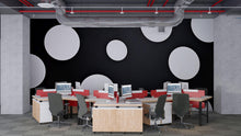 Load image into Gallery viewer, Black And White Polka Dot Wallpaper – Modern Bold Office Wall Mural – Stylish Removable Wall Art – Minimalist Geometric Home