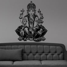 Load image into Gallery viewer, Ganesha Buddha Hindu Elephant Design Wall Sticker Vinyl Mural Decal Home House Apartment Art Decor FREE SHIPPING L139