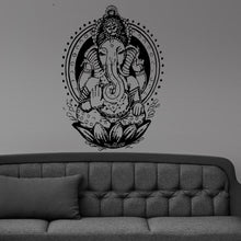 Load image into Gallery viewer, Ganesha Buddha Hindu Elephant Design Wall Sticker Vinyl Mural Decal Home House Apartment Art Decor FREE SHIPPING L140