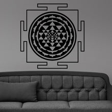 Load image into Gallery viewer, Yantra Mystical Diagram Amulet Meditation Tantra Wall Sticker Vinyl Mural Decal Home House Art Decor FREE SHIPPING L145