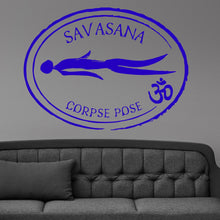 Load image into Gallery viewer, Savasana Corpse Yoga Pose Om Symbol Wall Sticker Vinyl Mural Decal Home House Art Decor FREE SHIPPING L161