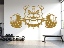 Load image into Gallery viewer, Bull Dog Gym Wall Decal Custom fitness Decor Workout Art Vinyl Dog Lover Strong Gym Wall Stickers Bedroom Workout Motivation Crossfit 815RS