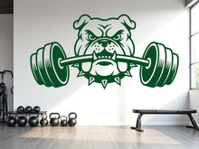 Load image into Gallery viewer, Bull Dog Gym Wall Decal Custom fitness Decor Workout Art Vinyl Dog Lover Strong Gym Wall Stickers Bedroom Workout Motivation Crossfit 815RS
