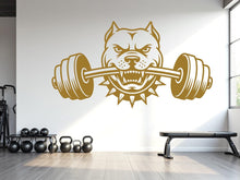 Load image into Gallery viewer, Pitbull Gym Wall Decal Custom fitness Decor Workout Art Vinyl Dog Lover Strong Gym Wall Stickers Bedroom Workout Motivation Crossfit 816RS