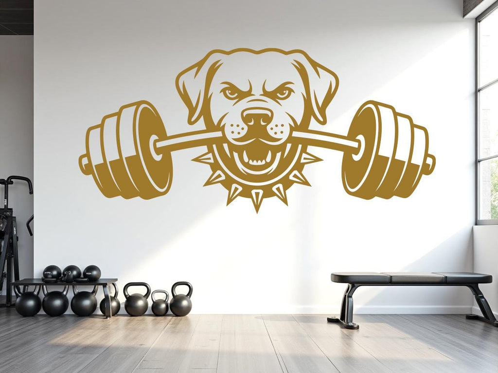 Labrador Gym Wall Decal Custom fitness Decor Workout Art Vinyl Dog Lover Strong Gym Wall Stickers Bedroom Workout Motivation Crossfit 817RS