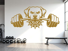 Load image into Gallery viewer, Labrador Gym Wall Decal Custom fitness Decor Workout Art Vinyl Dog Lover Strong Gym Wall Stickers Bedroom Workout Motivation Crossfit 817RS