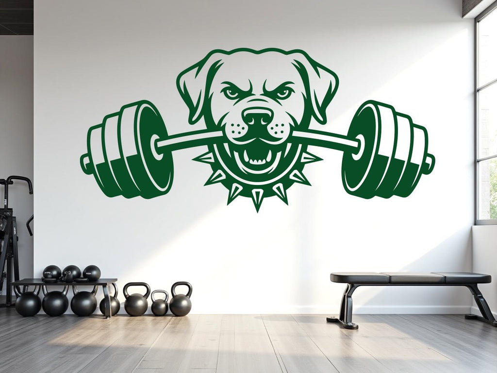 Labrador Gym Wall Decal Custom fitness Decor Workout Art Vinyl Dog Lover Strong Gym Wall Stickers Bedroom Workout Motivation Crossfit 817RS