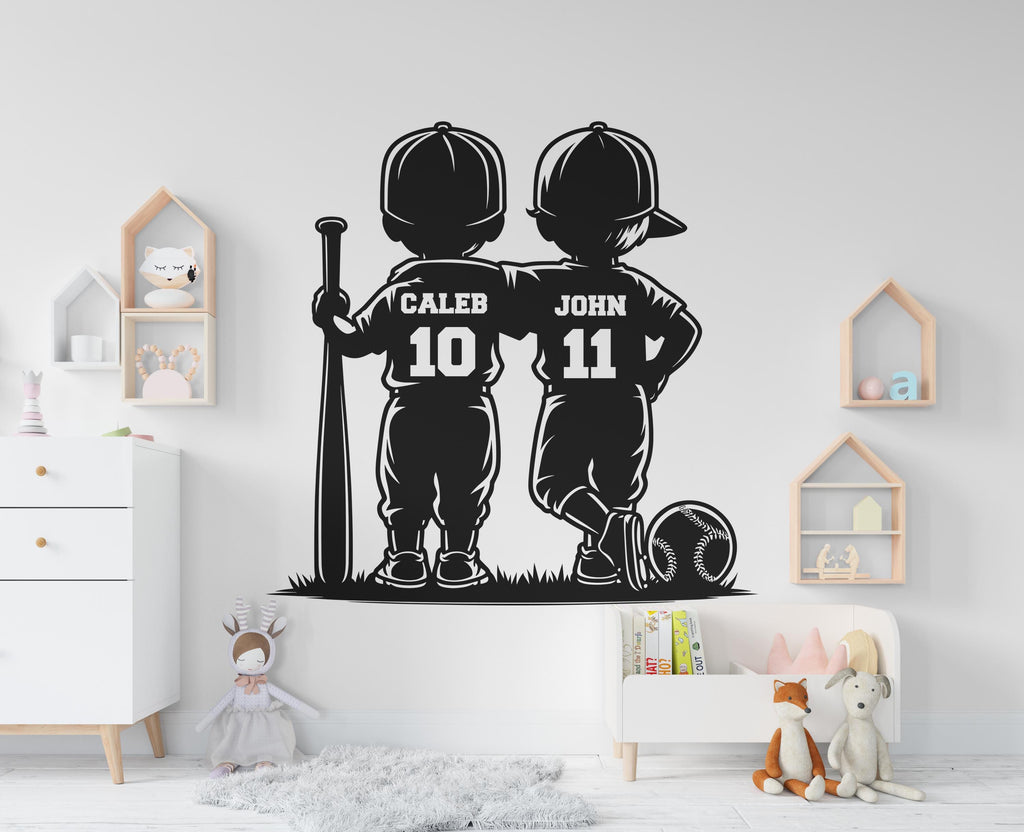 Brother Baseball wall decor, Custom Wall Decal Sport Vinyl, Baseball stickers, Boys Passion, Goal Wall Art, Wall Stickers, Kids Room 852RS