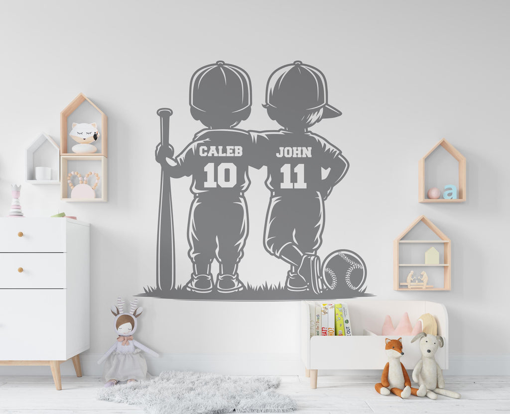 Brother Baseball wall decor, Custom Wall Decal Sport Vinyl, Baseball stickers, Boys Passion, Goal Wall Art, Wall Stickers, Kids Room 852RS
