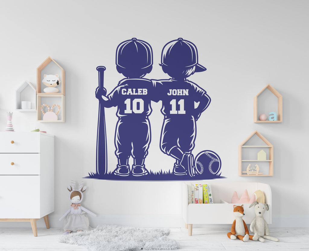 Brother Baseball wall decor, Custom Wall Decal Sport Vinyl, Baseball stickers, Boys Passion, Goal Wall Art, Wall Stickers, Kids Room 852RS