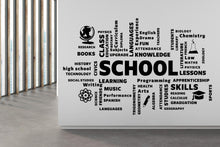 Load image into Gallery viewer, School vinyl wall art decals, School wall decor, library wall decal, education decals, reading room, nurseries, kids gifts decal 853RS