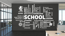 Load image into Gallery viewer, School vinyl wall art decals, School wall decor, library wall decal, education decals, reading room, nurseries, kids gifts decal 853RS