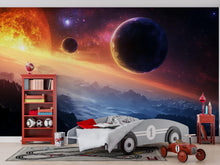 Load image into Gallery viewer, Galaxy Planets Space 3D Wallpaper Mural For Bedroom Living Room Kids Room Decor – Cosmic Outer Space Wall Art Stylish Modern Bold Home