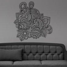 Load image into Gallery viewer, Henna Mehndi Paisley Doodle Wall Sticker Vinyl Mural Decal Home House Art Decor FREE SHIPPING L167