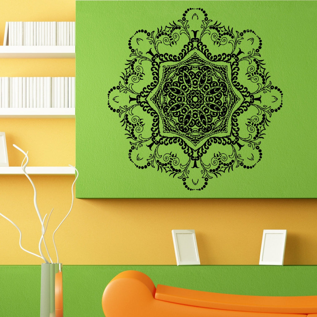 Mandala Yoga Hindi Floral Wall Sticker Vinyl Mural Decal Home House Art Decor FREE SHIPPING L166