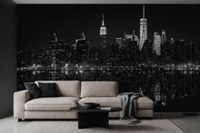 Load image into Gallery viewer, Black And White New York City Skyline Wallpaper – Modern 3D Wall Mural For Living Room, Bedroom, Office, Stylish Urban Wall Decor