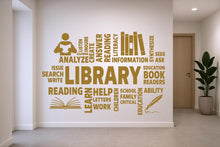 Load image into Gallery viewer, Library vinyl wall art decals, School wall decor, library wall decal, education decals, reading room, nurseries, kids gifts decal 823RS