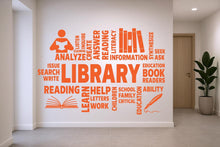 Load image into Gallery viewer, Library vinyl wall art decals, School wall decor, library wall decal, education decals, reading room, nurseries, kids gifts decal 823RS