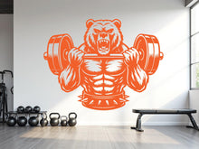 Load image into Gallery viewer, Bear Beast Mode Gym Wall Decor Bear Fitness Wall Art Gym Wall Decals Bear Wall Decal Crossfit Gifts Home Gym Wall Sticker Gym 826RS