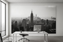 Load image into Gallery viewer, Empire State Building New York Skyline Wallpaper Mural – Black And White Cityscape Wall Art For Office Decor, Modern Bedroom Accent Wall