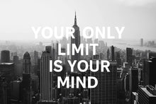 Load image into Gallery viewer, Your Only Limit Is Your Mind Motivational Office Wallpaper | Modern 3D Wall Mural For Workspace Decor | Inspirational Peel &amp; Stick Wall Art