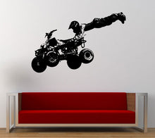 Load image into Gallery viewer, Atv Quad Bike Dirt Stunt Racing Wall Graphic Decal Sticker Vinyl Mural Boys Room Man Cave Game Room Garage Home Decor FREE SHIPPING L182