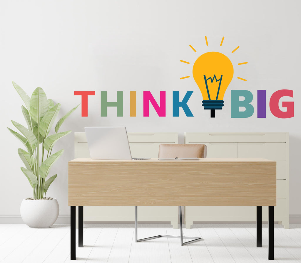 Think Big Office Wall Decal: Motivational Teamwork Vinyl Sticker